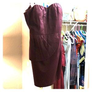 Plum fancy mini dress